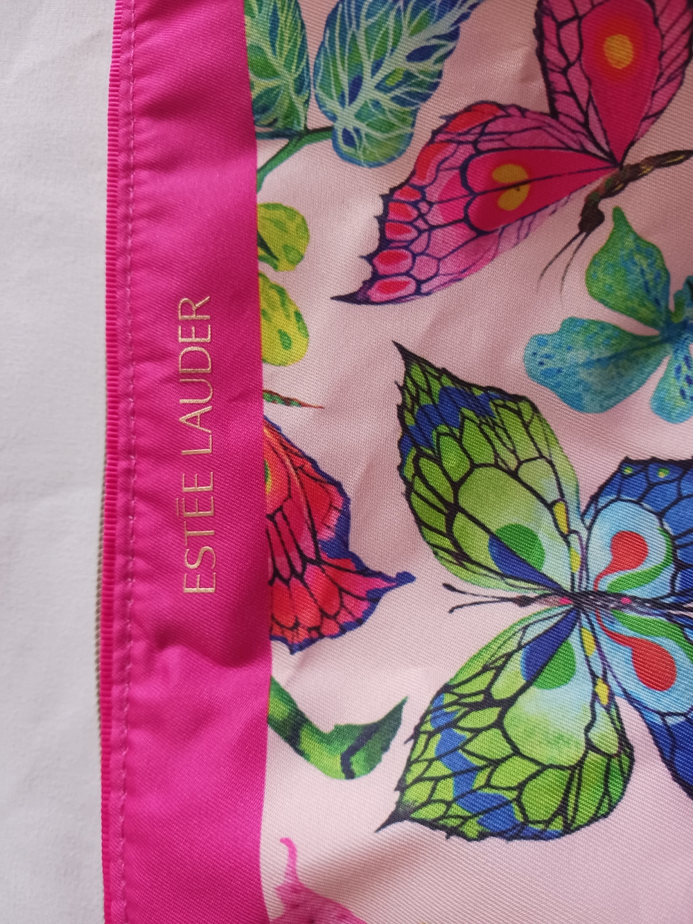Estee Lauder  Butterfly Pink Makeup Cosmetic Bag